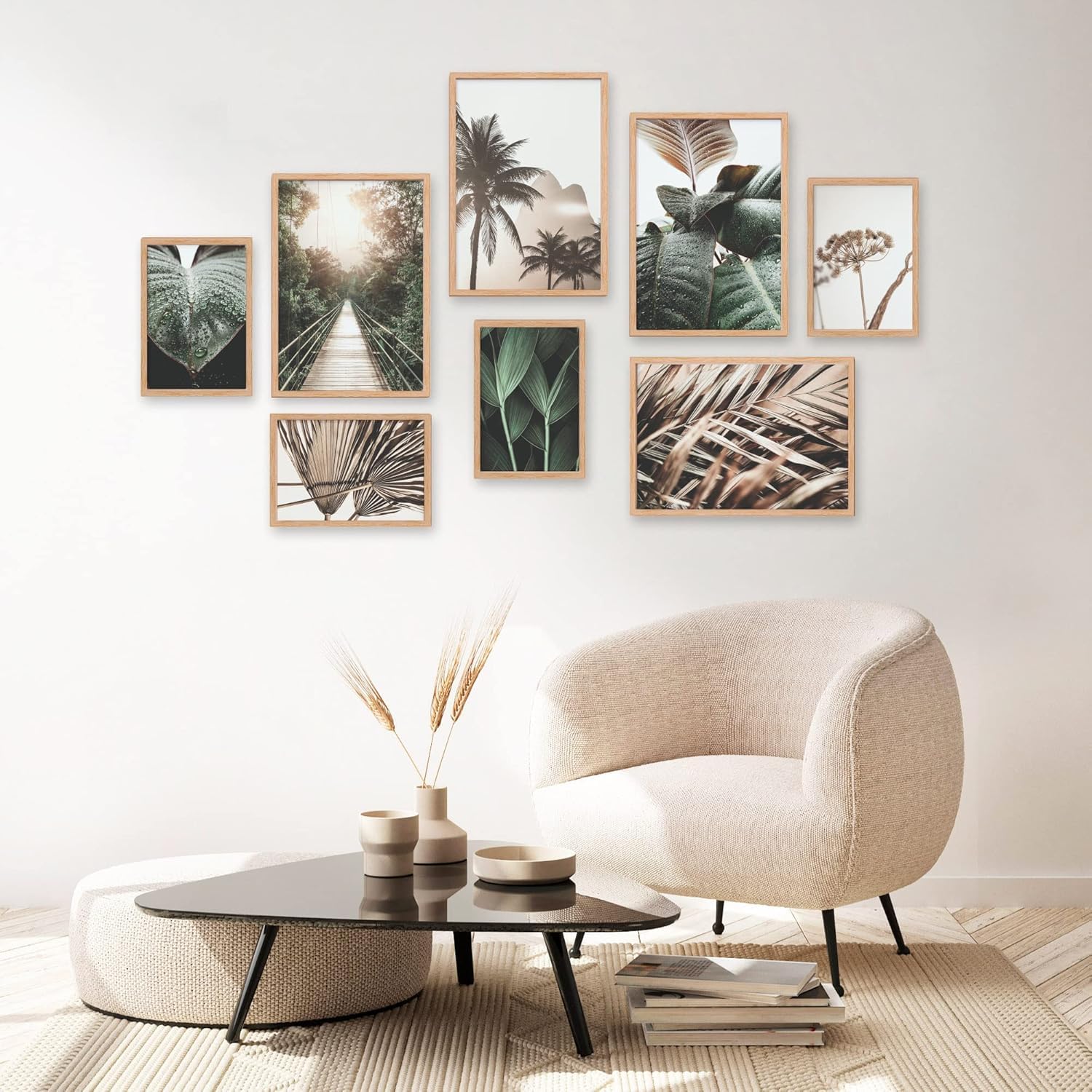Heimlich Ensemble d'affiches 4x A3 30x42 cm 4x A4 21x30 cm Voyage végétal