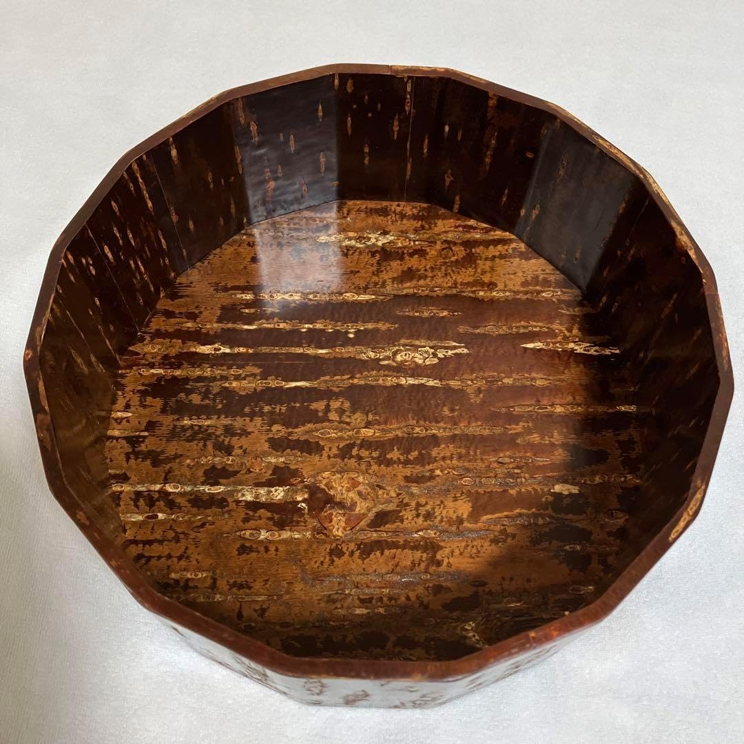 角館 桜皮細工 樺細工 茶櫃 16角