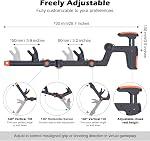 Rechale VR Gunstock Compatible with Meta Quest 2/3/3S/Pro, Shoulder Straps Adjustable FPS Gaming Controller Accessories Quick Magnetic Attachment Cheek Pad Immersive VR Stock Rifle Gameplay - Black