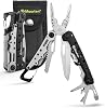 Maarten Multifunctional Pliers 11 in 1 Small Carabiner Multitool Tool Foldable Stainless Steel Multifunctional Tool with Safety Lock and Nylon Sheath Gifts for Men Christmas Gifts