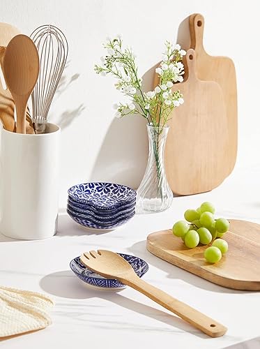 Miniatura 5 de Soporte de cuchara de cerámica, soporte para encimera de cocina, soporte para utensilios para estufa, cucharón, espátula, juego de 6, apto para