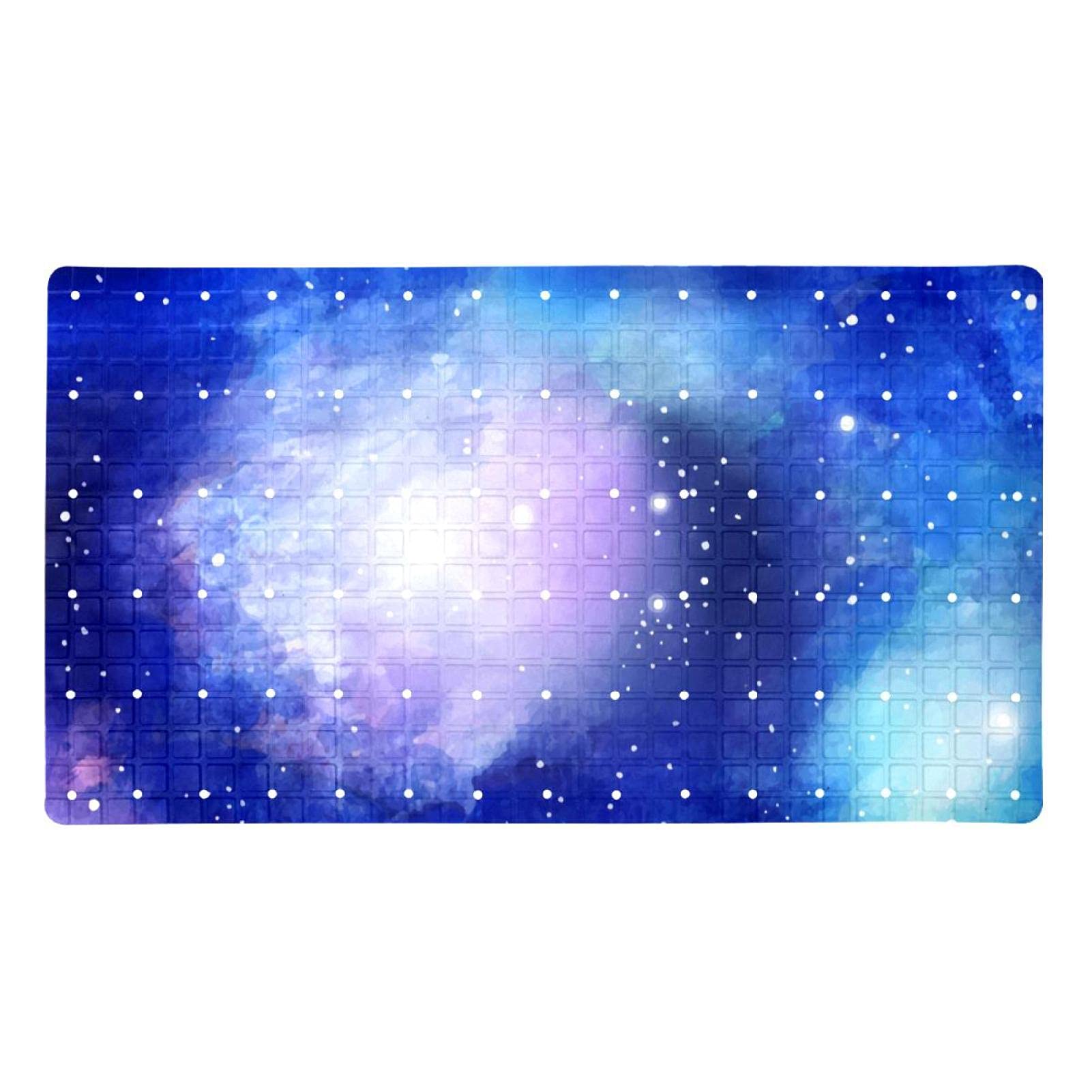 Tapis de douche antidérapant bleu aquarelle facile à nettoyer