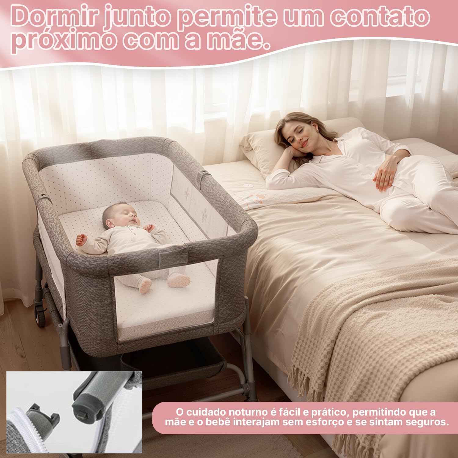 Ambiente acolhedor com parede clara e janelas com cortinas que permitem a entrada de luz natural.