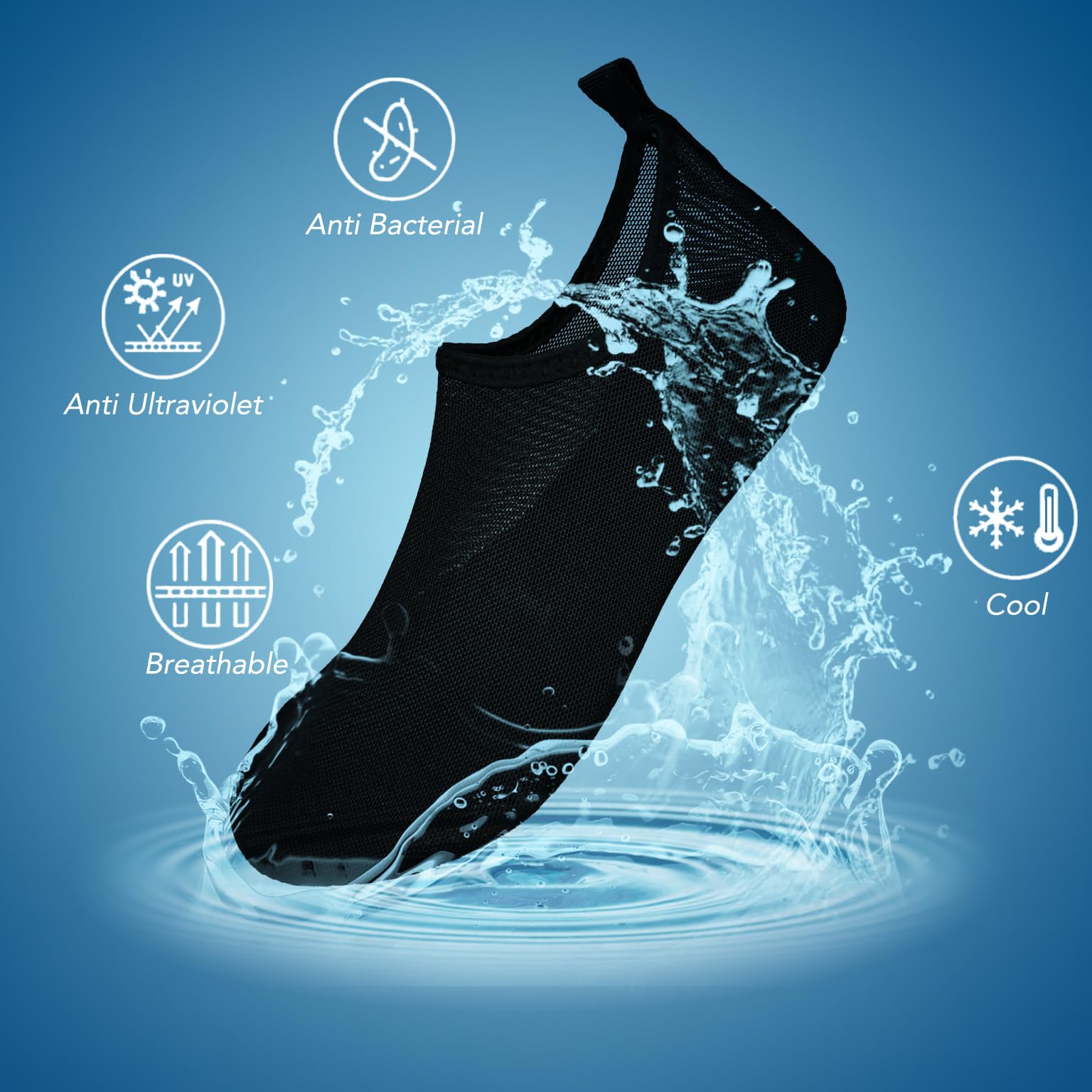 Scarpe da Scoglio,da Surf,da Immersione,da Spiaggia,da Corsa,Scarpe da Snorkeling,Scarpe Barefoot,Pantofole da Casa,Scarpe da Yoga per Uomini e Donne,Scarpe da Mare con Suole in Spugna Neoprene - 3