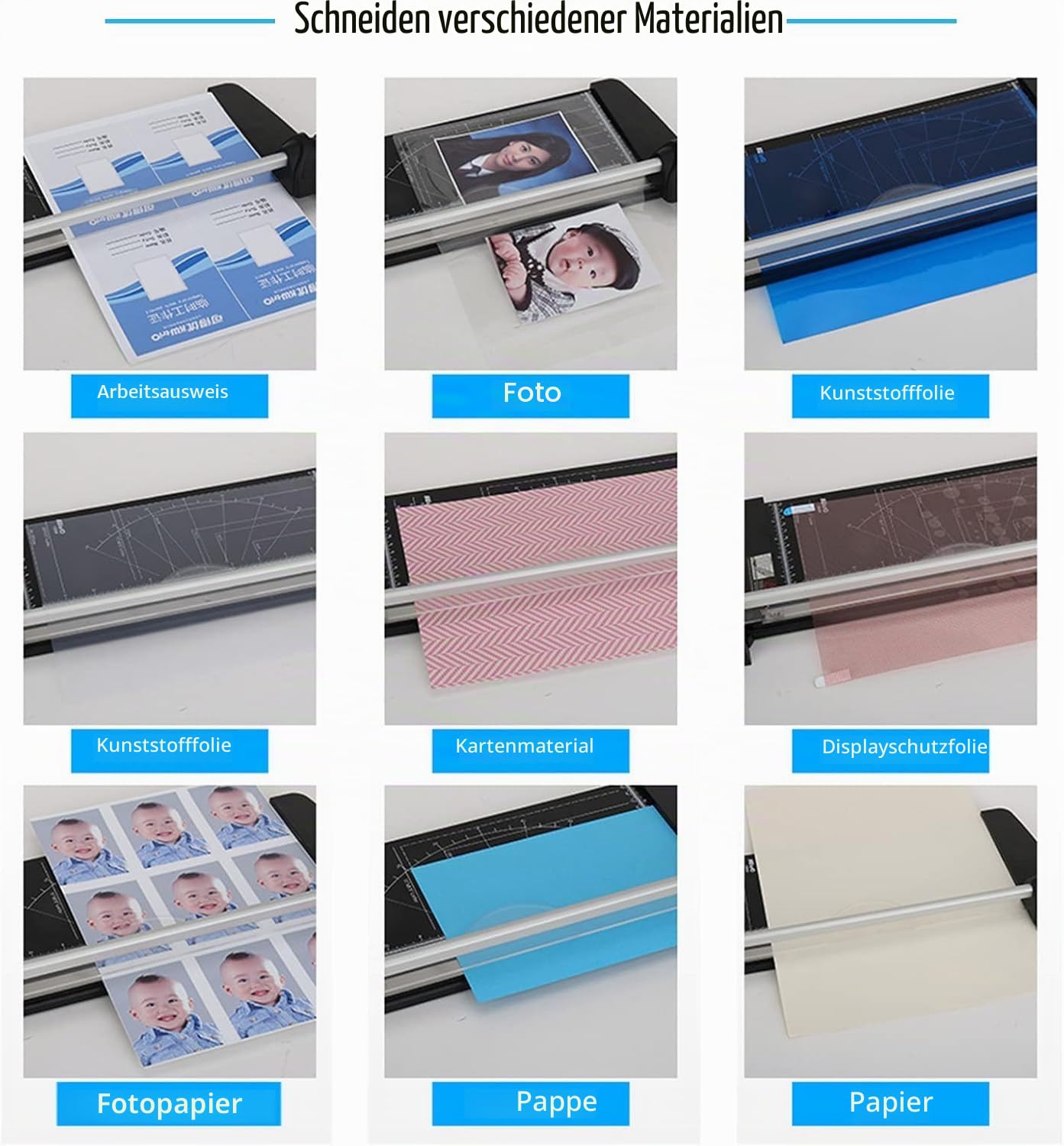 Stapelbarer Papierschneider A2-Papierschneider, tragbarer Papierschneider for Scrapbooking, Bastelpapier, Coupons, Etiketten und Karton.