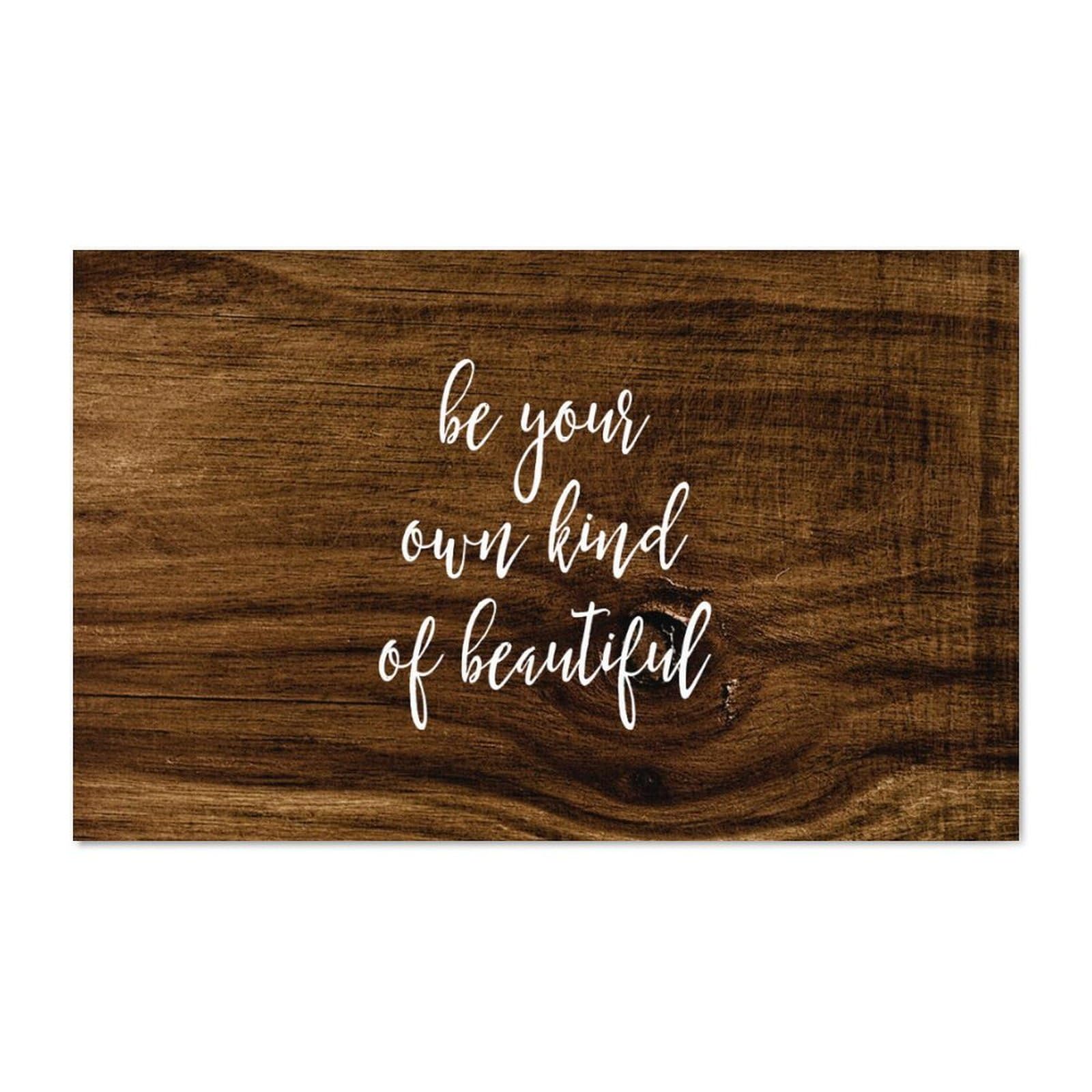 LITTLEGROVE SEEDS Signs with Quotes Be Your Own Kind of Beautiful Wood SignsWooden Sign Farmhouse Family Wall Art Rustic Wall Decor Wall Decor for Kitchen Bedroom Living Room Foyer 16x10in