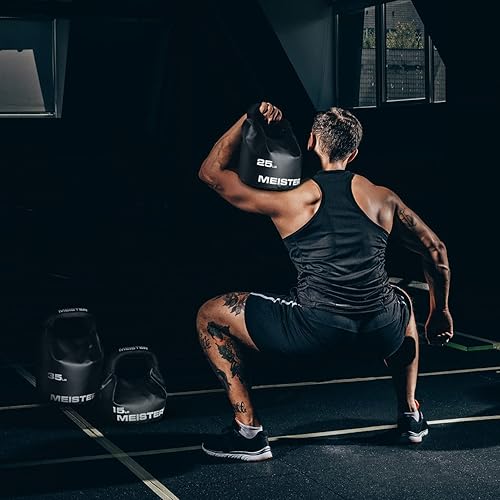 Miniatura 8 de Meister BEAST - Pesa rusa portátil de arena, peso de bolsa de arena suave, 25 libras, 24.9 lbs, color negro