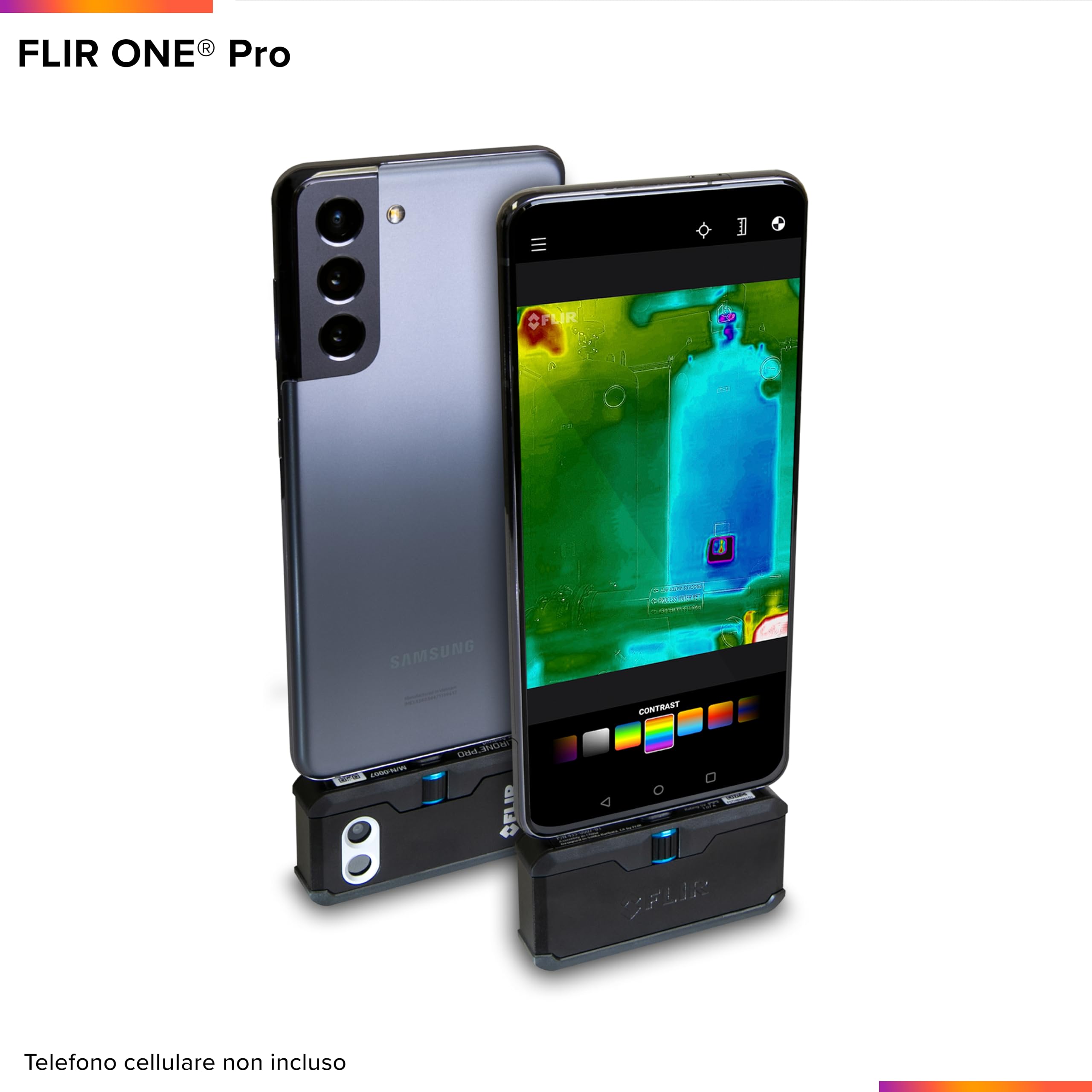 Flir One Pro - Termocamera Per Smartphone Android (USB-C), Super Risoluzione 480x360 (IR Nativo 160x120)