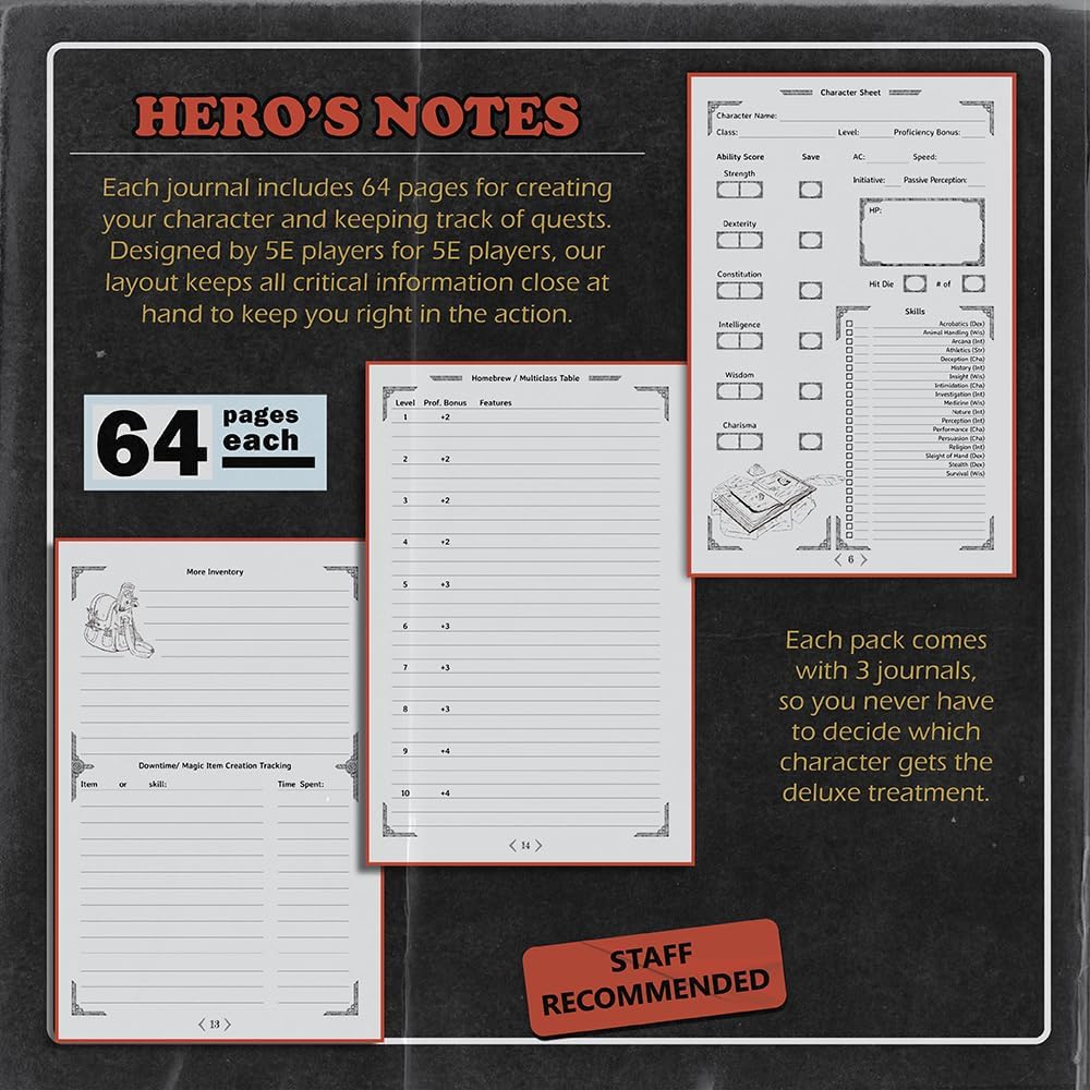DUNGEON CRAFT Notebook for Dungeons and Dragons & TTRPG – Player Character Journal (Players Journals, Purple)