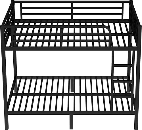 Miniatura 9 de Bellemave Litera de Metal Full sobre Full para AdultosNiños, Literas Extra Resistentes para Adultos con Barandilla y Escaleras, Literas Tamaño Full