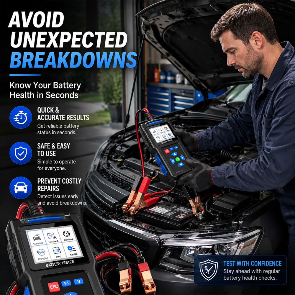 Escáner OBD2 Profesional y Probador de Carga de Batería 12V para Mini Clubman 2015-2026 Herramienta de Diagnóstico Avanzado