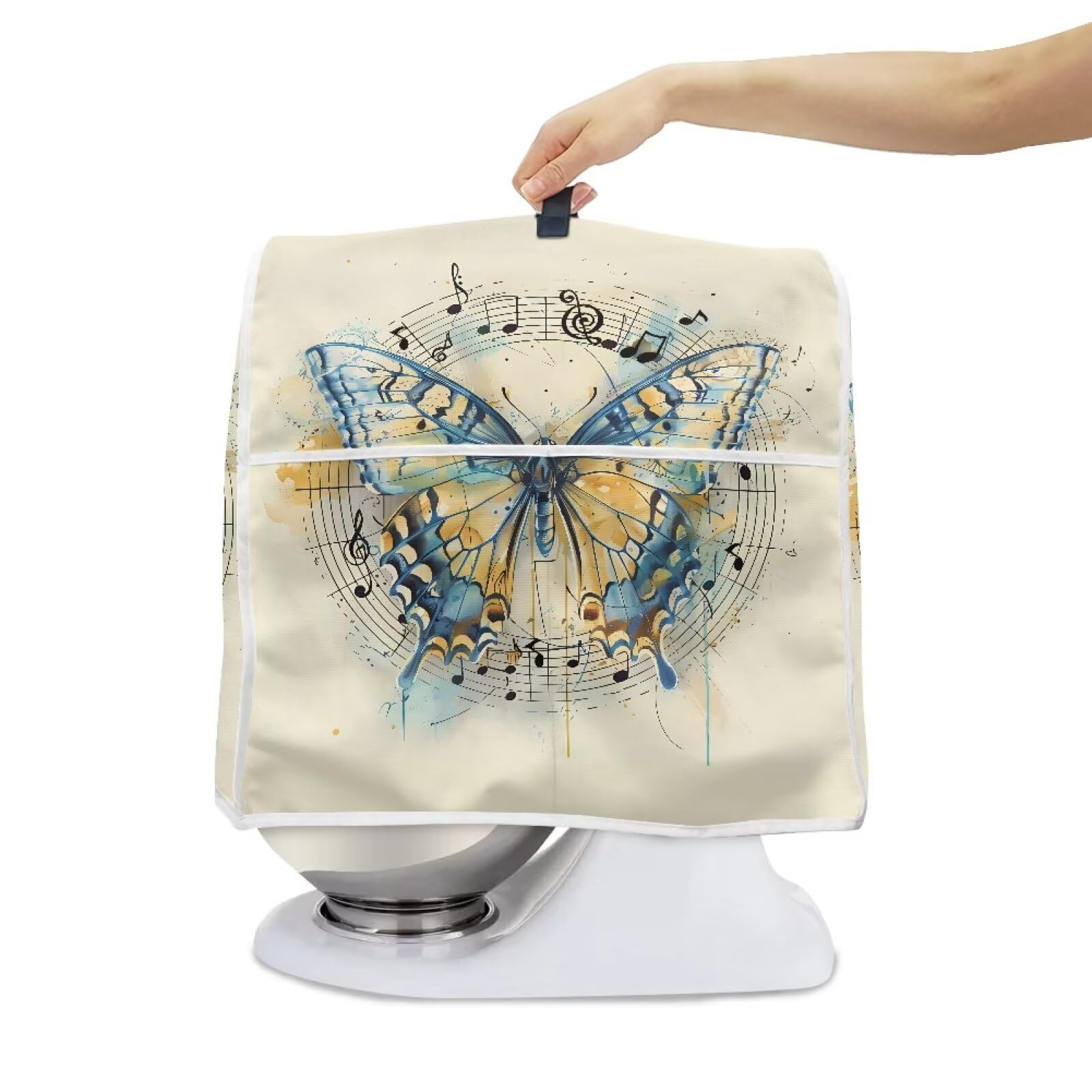 Hechitok Butterfly Music Stand Mixer Cover Kitchen Appliance Cover for Mixers Washable Food Processor Protective Covers Kitchen Mixers Accessories