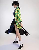 Vista 4 de miccostumes Conjunto de kimono para mujer, disfraz de cosplay y falda larga, uniforme con abrigo y cinturón