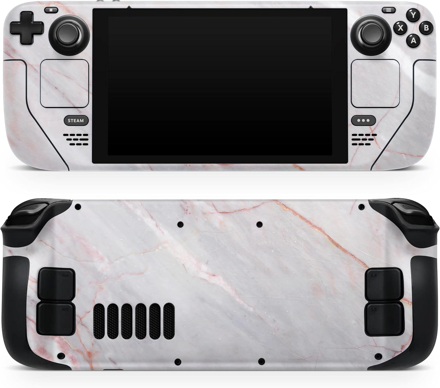 Compatible with Steam Deck - Skin Decal Protective Scratch-Resistant Removable Vinyl Wrap Cover - Sharp Pink & Teal Chevron Pattern