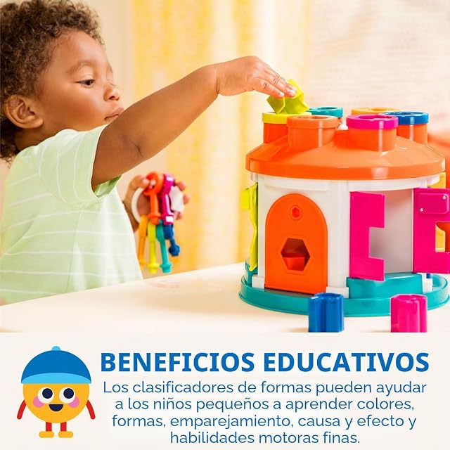 Foto 2 de 8 de Battat casita clasificadora de Formas y Colores con Llaves codificadas