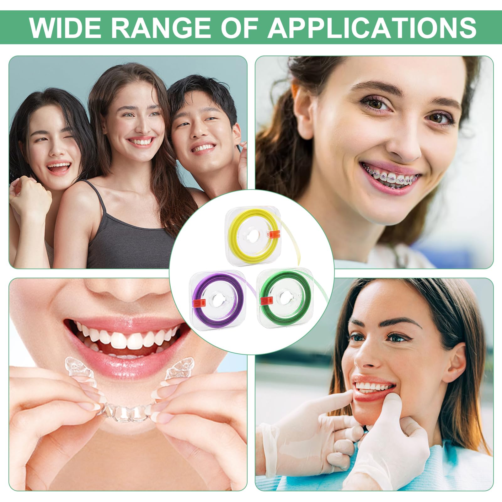 Zimoer Papel de lija dental 3 volúmenes tiras pulido 20/30/50μm grano 4mm