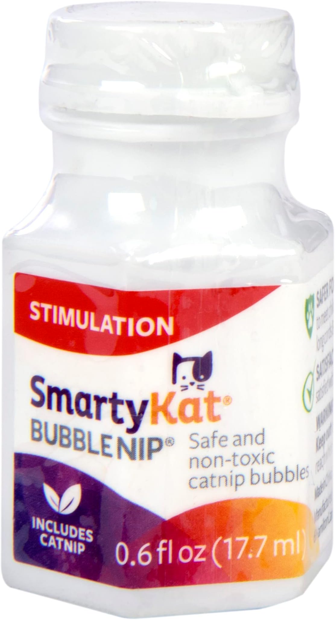 SmartyKat Bubble Nip 0.6oz Catnip Bubbles Trial Size パープル/ピンク/レッド 家猫 0.6 oz