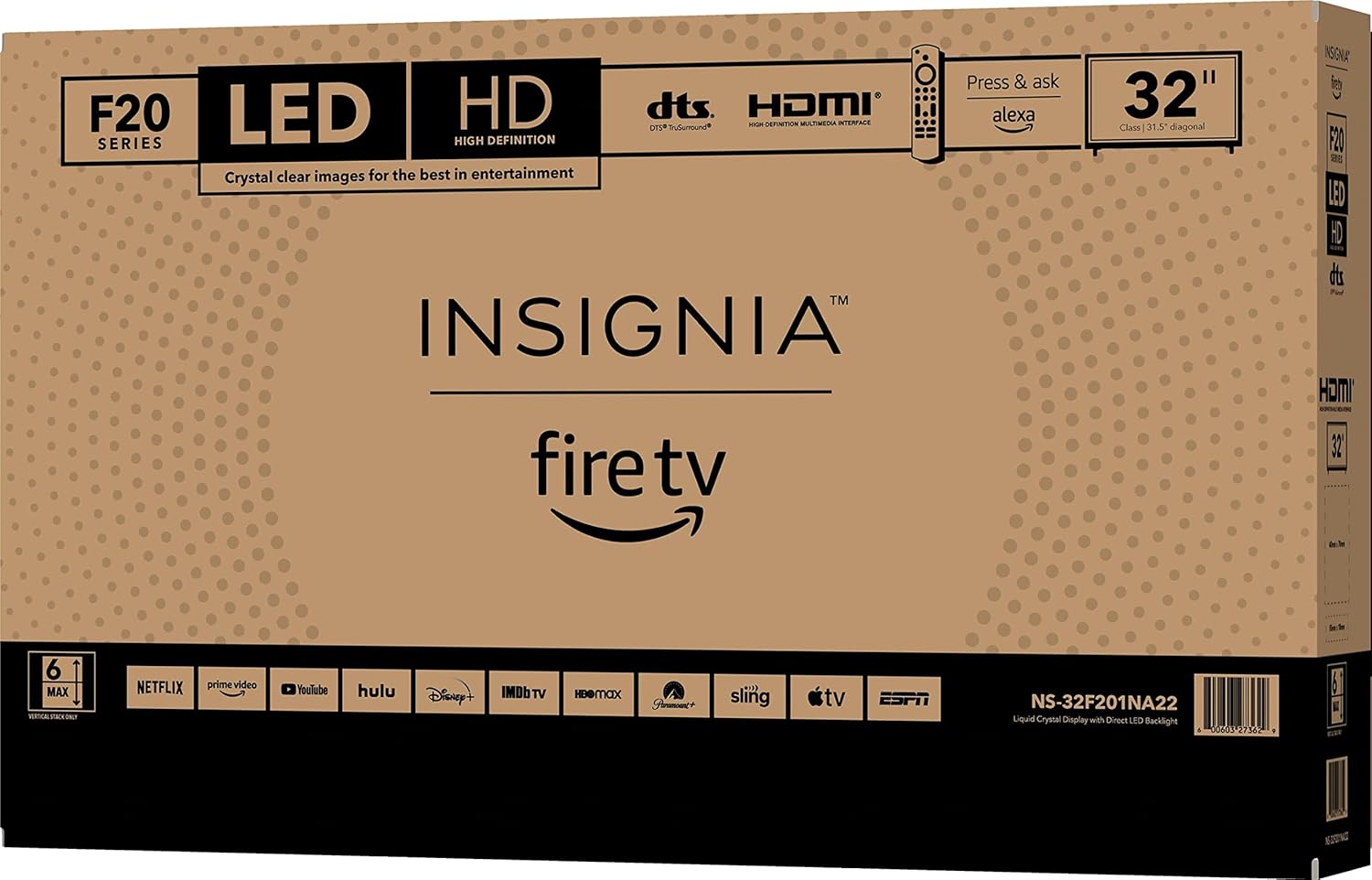 Упаковка продукту для телевізора Insignia Fire