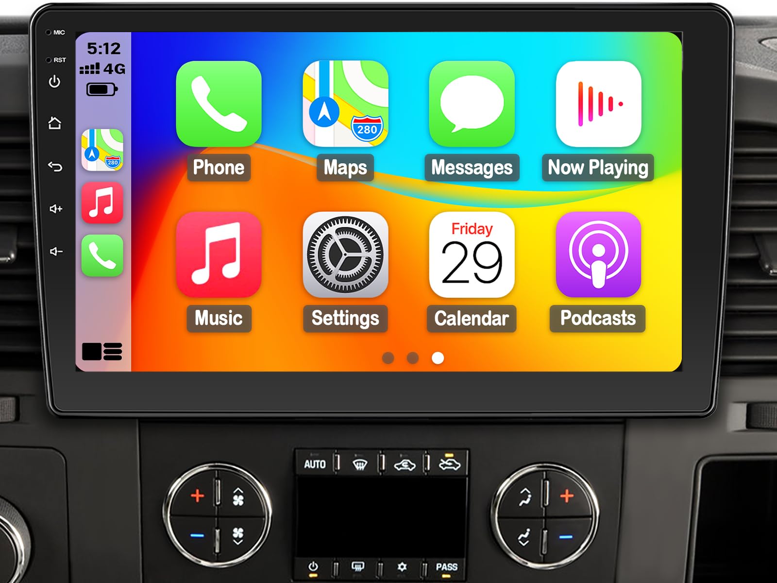 Car Stereo Radio for Chevy Silverado 2007 2008 2009 2010 2011 2012 2013, 10 Inch Radio for Chevy Silverado 1500 with Carplay & Android Auto Backup