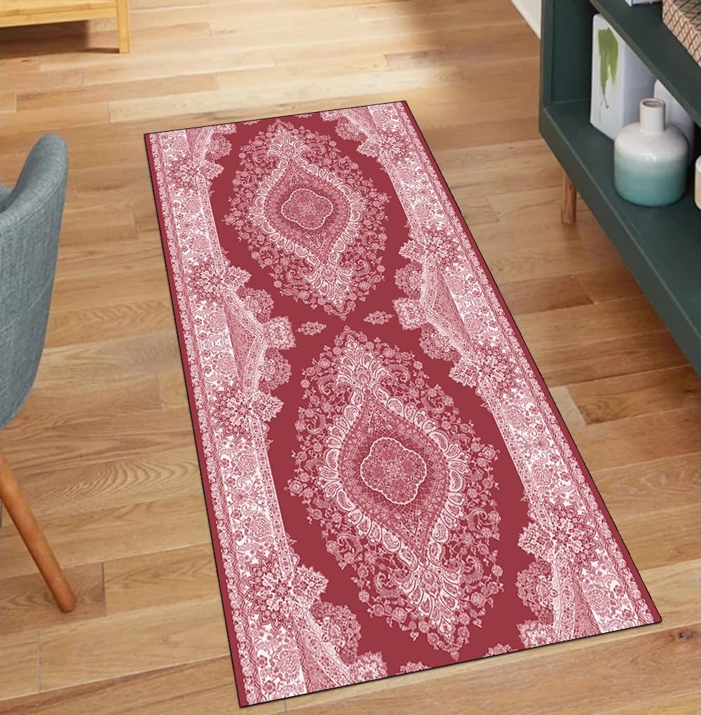 Alfombra de pasillo vintage para decorar cocinas largas con suelo antideslizante