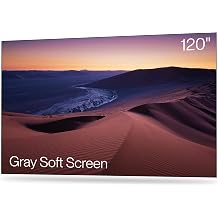 AWOL VISION 120" Fixed Frame Matte Gray Projector Screen, 170 Viewing Angle, 169 8K/4K Screen with 1 in Slim Aluminum Frame, for UST and Long Throw Projectors 120", Gray