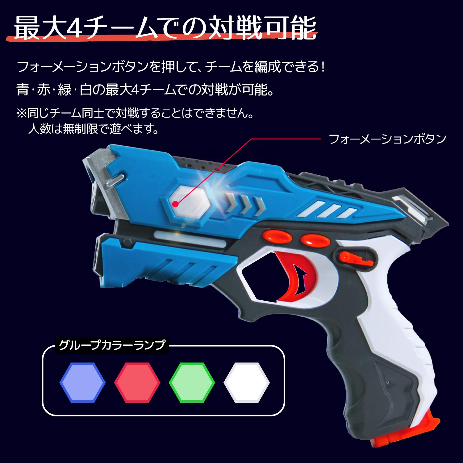 Amazon | MRG おもちゃ ガン セット シューティング 赤外線 赤外線銃