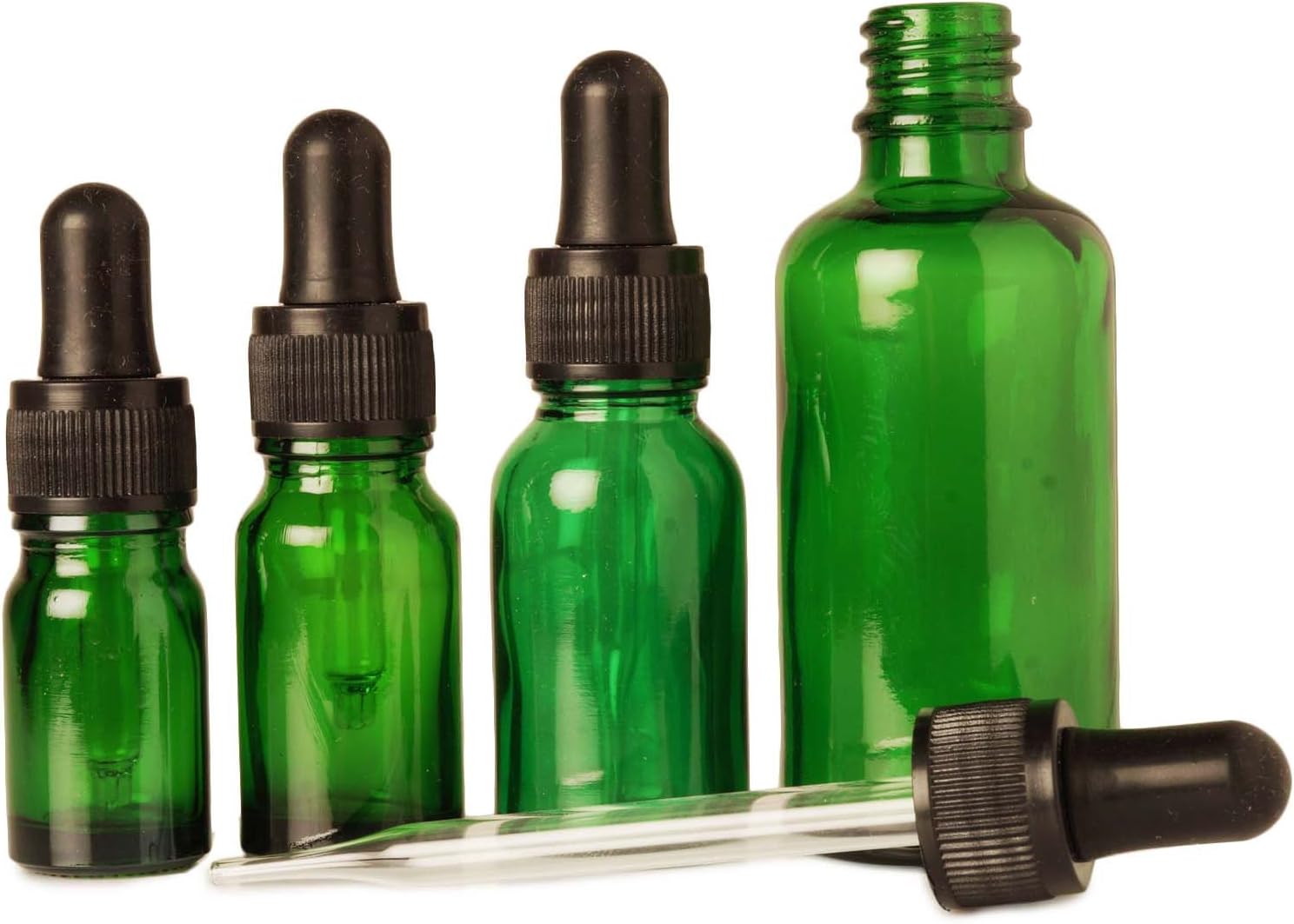 6 Pcs Refillable Serum Pipette Drop Bottles Wholesale Green
