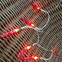 Vista 3 de OSALADI 3m 20 LEDs Chili String Light LED Battery Powered Red Chili Pepper Lights Festival Decorations Light Chili Lights for Kitchen Garden Patio