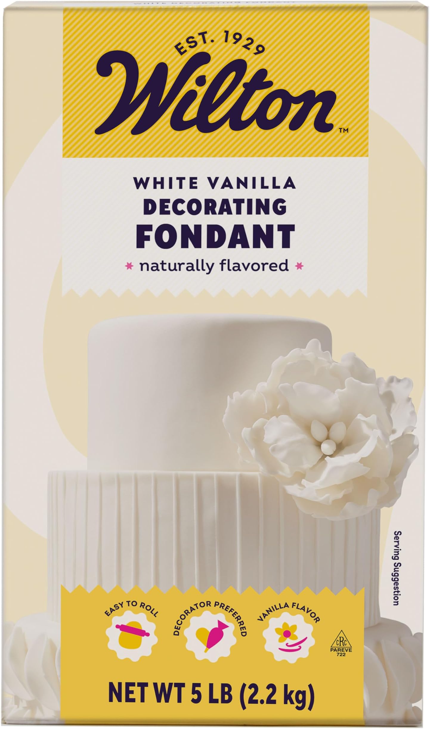 Wilton White Fondant Icing, Decorator Preferred, Ready to Use, 2.2 kg 710-2300