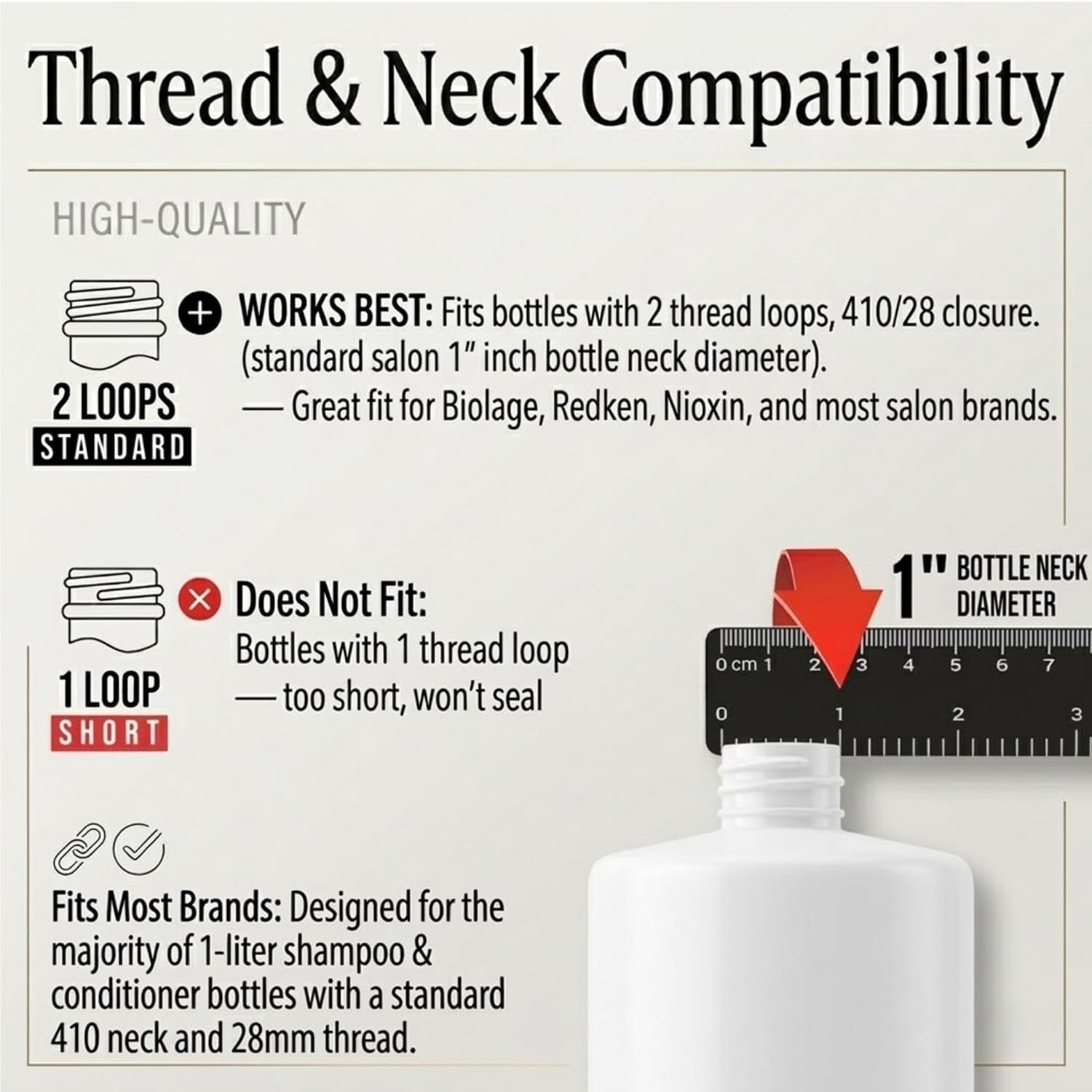 BAR5F Pumps for Shampoo and Conditioner Salon-Brand Bottles, Black, 2 Pack | Professional-standard durability for salon-brand 1 L/33.8 oz bottles, 28/410 finish, 1-inch neck and 1.1-inch cap diameter