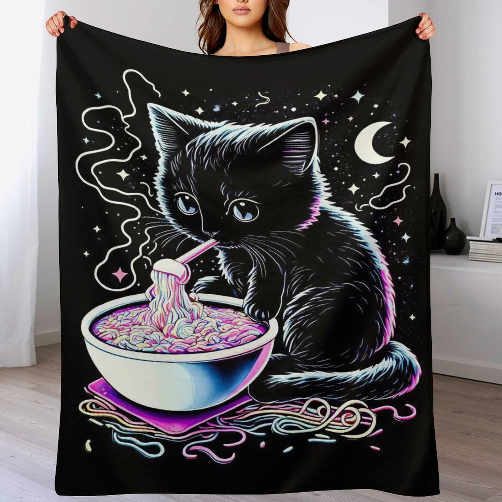 Couverture chat flanelle chaude plaid lit 150x200 couverture molleton doux toute saison