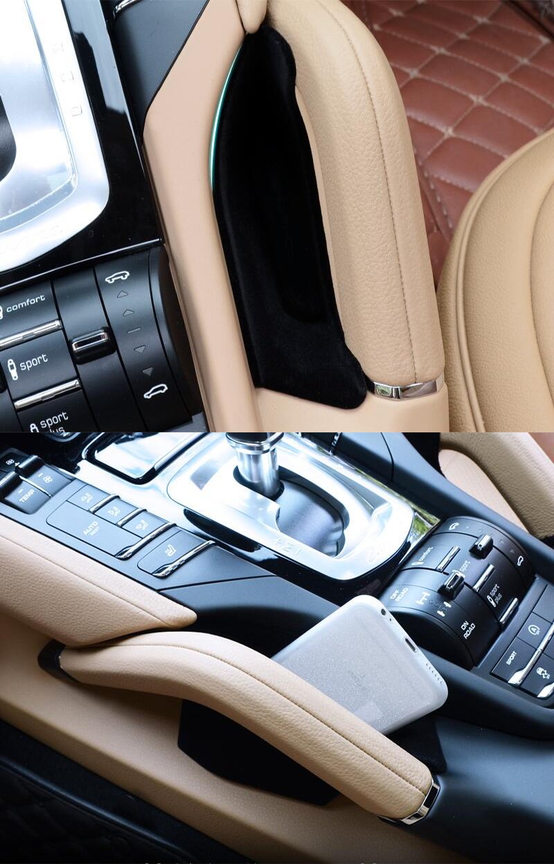 Organiseur Rangement Accoudoir Porsche Cayenne 2011-2018 - Console Centrale, Rangement Téléphone, Petits Objets, ABS, Installation Facile