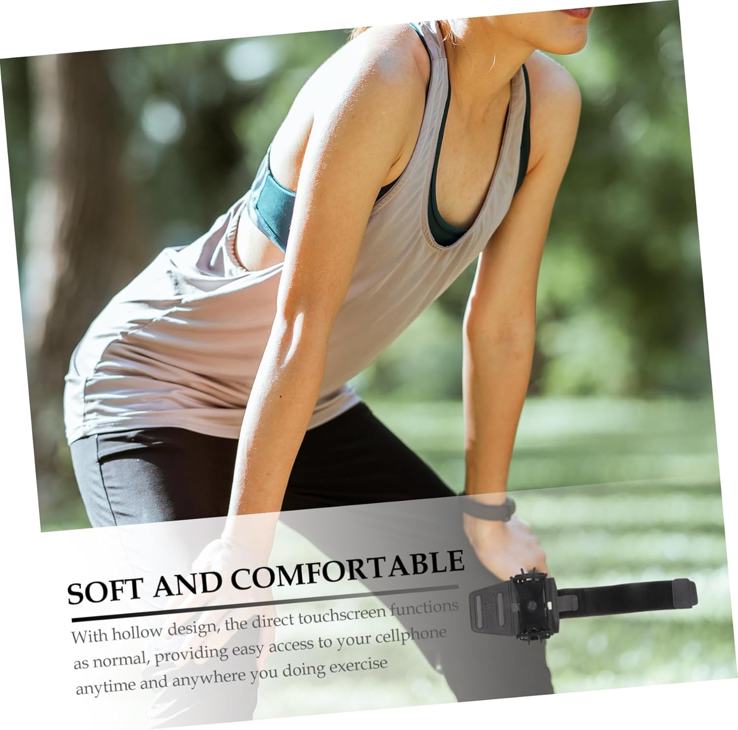 Angoily 2pcs Mobile Phone Arm Band for Running Cellphone Wrist Band Comfortable Holder for Jogging Hiking and Outdoor Activities Unisex Design