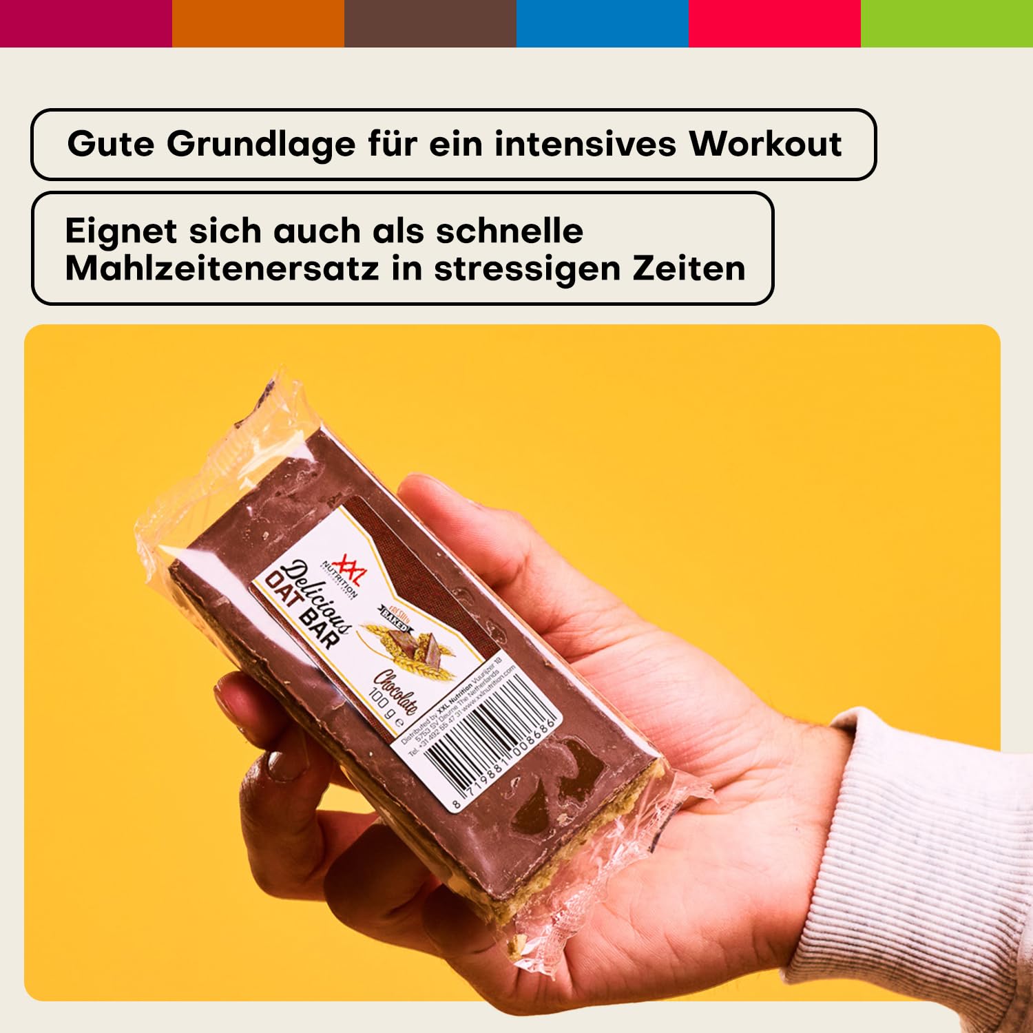 XXL Nutrition - Delicious Oat Bar - Haferriegel, Müsliriegel, Energieriegel mit Haferflocken - 12 Pack - Wei