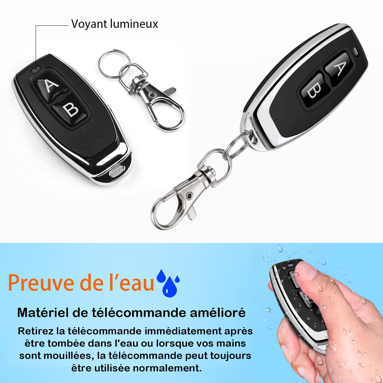 433mhz Commutateur De Telécommande Sans Fil, 2 Canaux AC 220V 230V 240V 10A Relais Récepteur Avec 2 Émetteur Pour Porte De Garage Volet Roulant Lumières Pompes