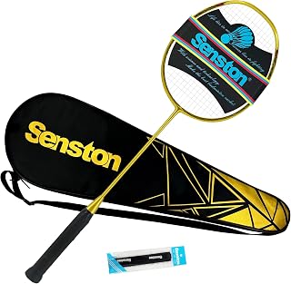 Senston Carbon-Fiber Badminton Racket 5U Badminton Racquet, Single Professional Badminton Rackets