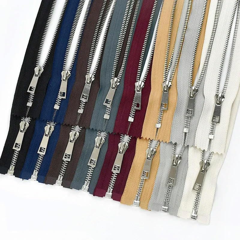 zamki do szycia, 2/5 szt. metalowych zamków błyskawicznych 15-30 cm z zamknięciem, 40-80 otwarciem - jak pokazano nr 5 25