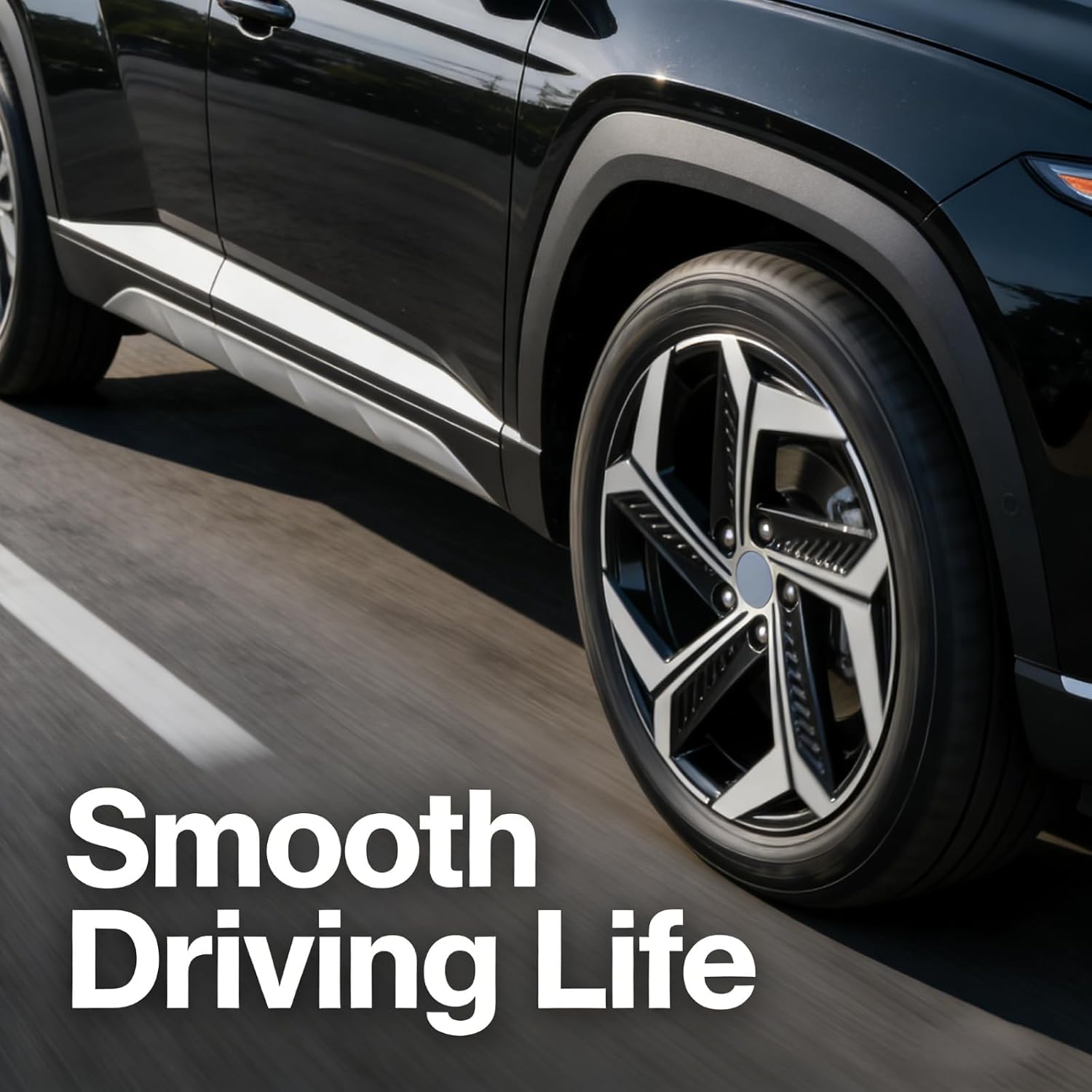 19"× 7.5" Replacement Wheel Rim Compatible with Hyundai Tucson 2022-2024, PCD 5×114.3mm, Offset 51mm, CB 67.1mm, Front or Rear Direct Replacement Black Rim