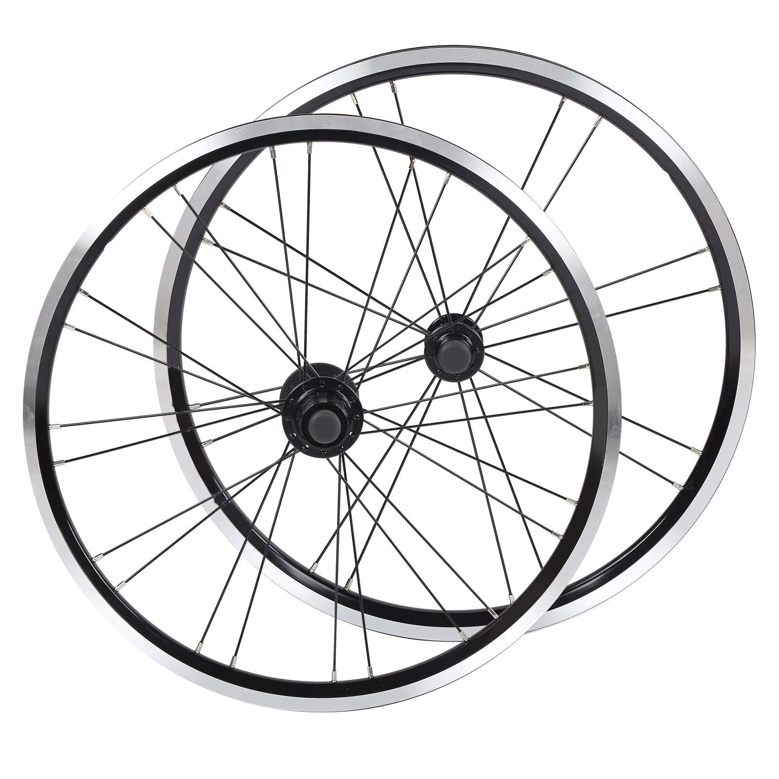 Juego de ruedas de freno en V delanteras 2 traseras de aleación de aluminio para bicicleta de montaña de 20 pulgadas Juego de ruedas livianas y duraderas para bicicleta plegable