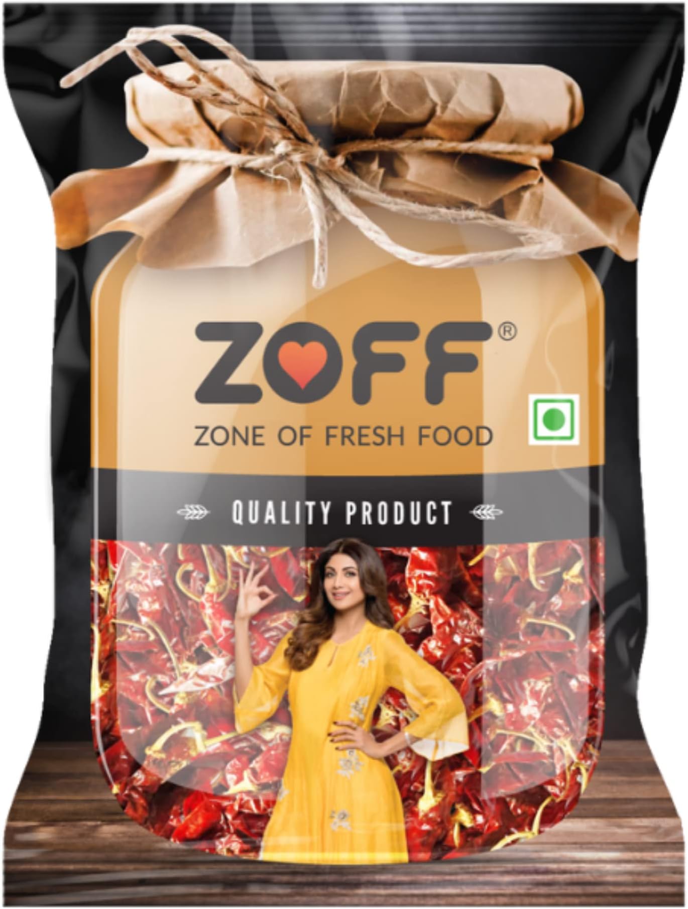 Zoff Red Chilly Whole - Sukhi Lal Mirch Whole - Natural & Hand-Picked - Net Weight – 500g
