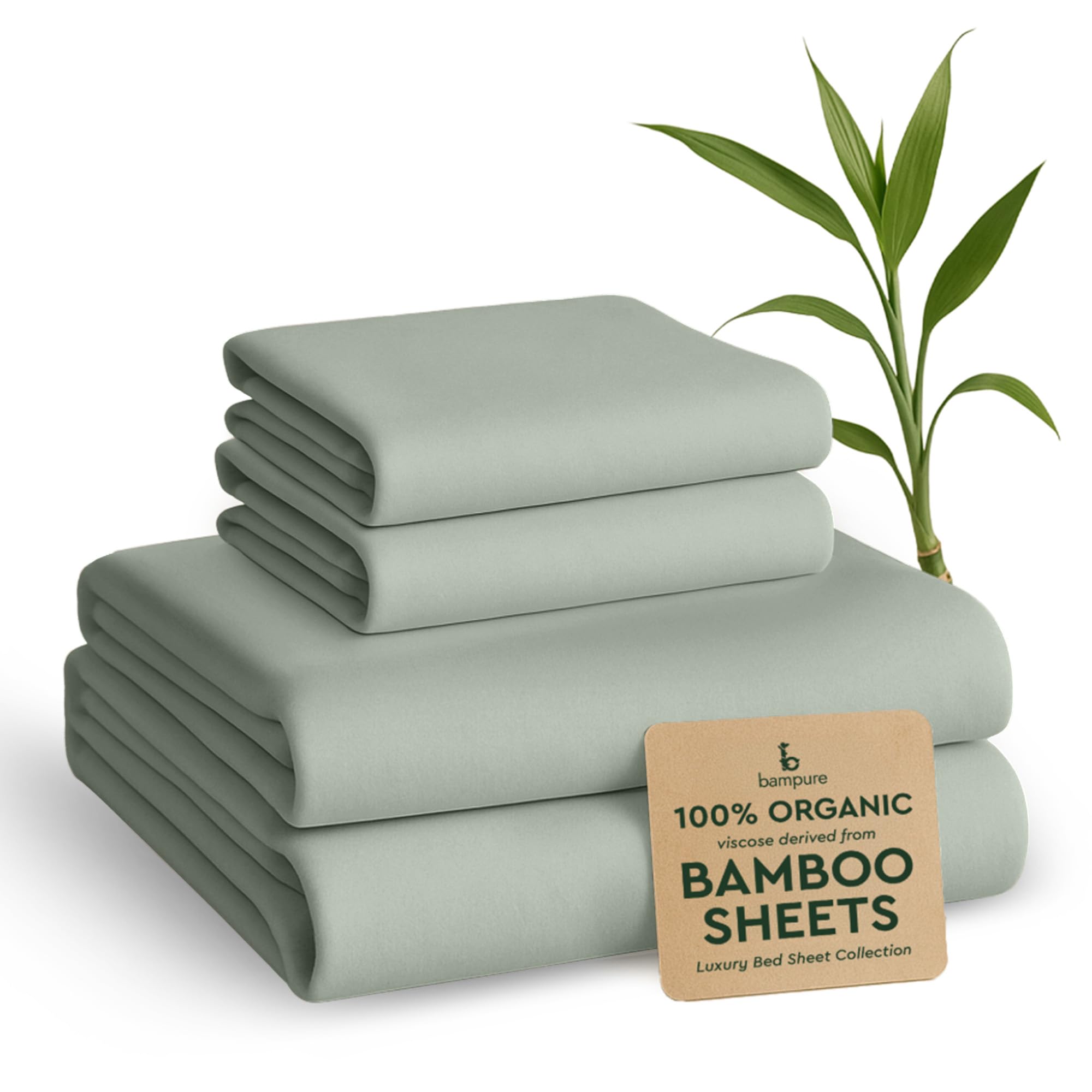 Photo 1 of BAMPURE Bamboo Viscose King Sheets - 4pc Cooling Set