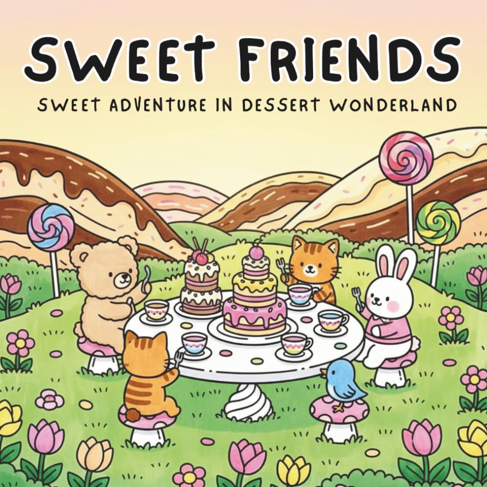 Sweet Friends: A Sweet Coloring Adventure with Cozy Critter Friends - Featuring Cozy and Super Cute Animal Characters with Easy and Simple Designs for Relaxation