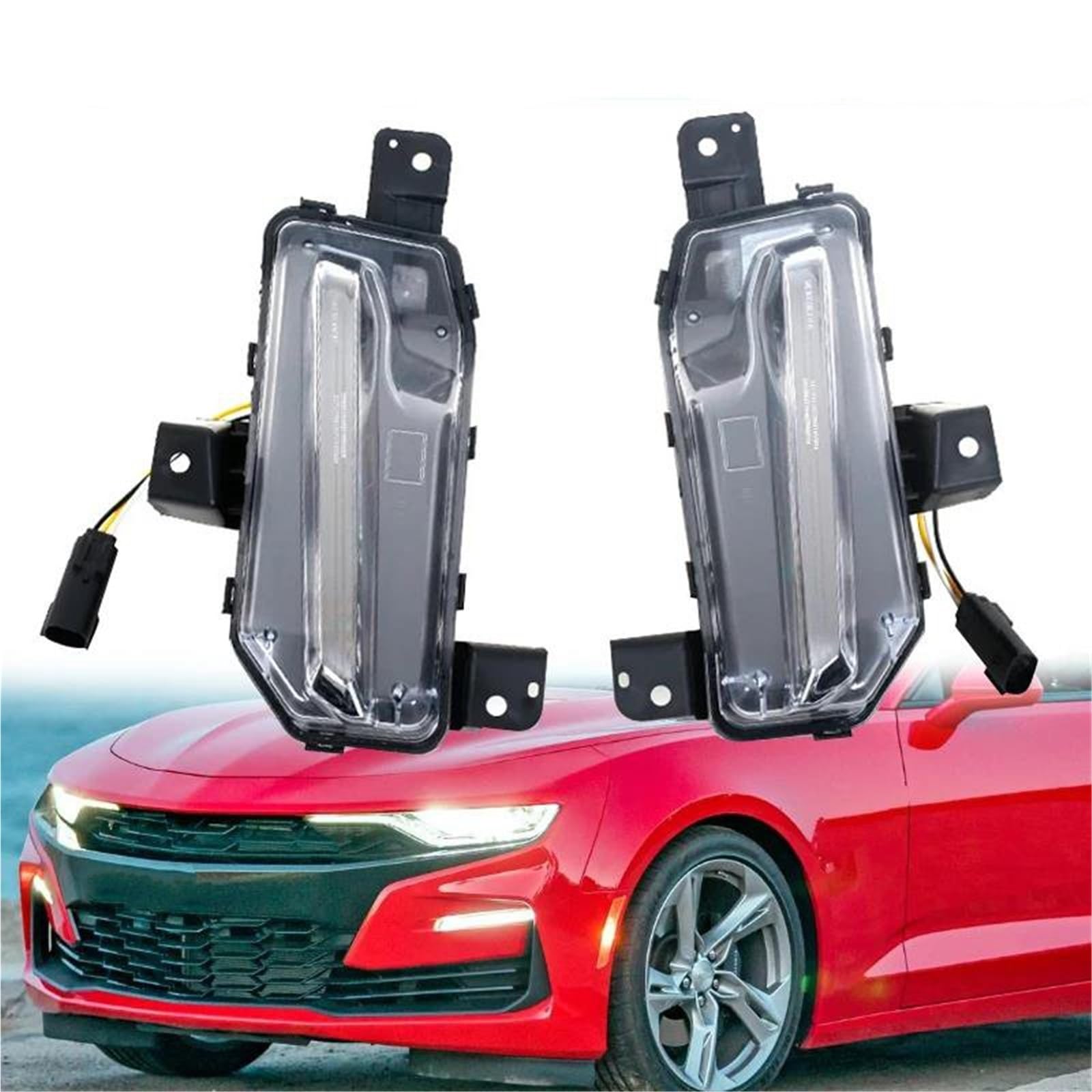Genérico Luces Diurnas LED (DRL) Para Camaro 2019-2020: De Señalización Giro, Antiniebla Y Luz Diurna Intermitente Espejo Lateral