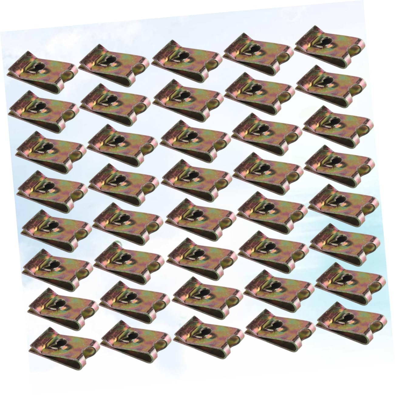 COSMEVIVI Fasteners for Motorcycle Bodywork 50pcs u Nut u Clips Nut Manganese Steel Clip Set