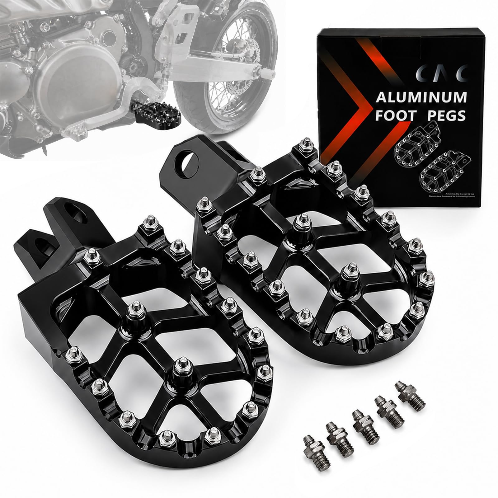 Amazon.com: JFG RACING Dirt Bike Foot Pegs,DRZ400 Footpegs Rests