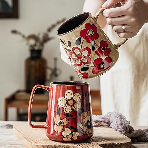 Miniatura 10 de Taza de café de cerámica de 24 onzas, taza grande de café con leche, taza de té para cacao, capuchino, latte, cereales, apta para lavavajillas,