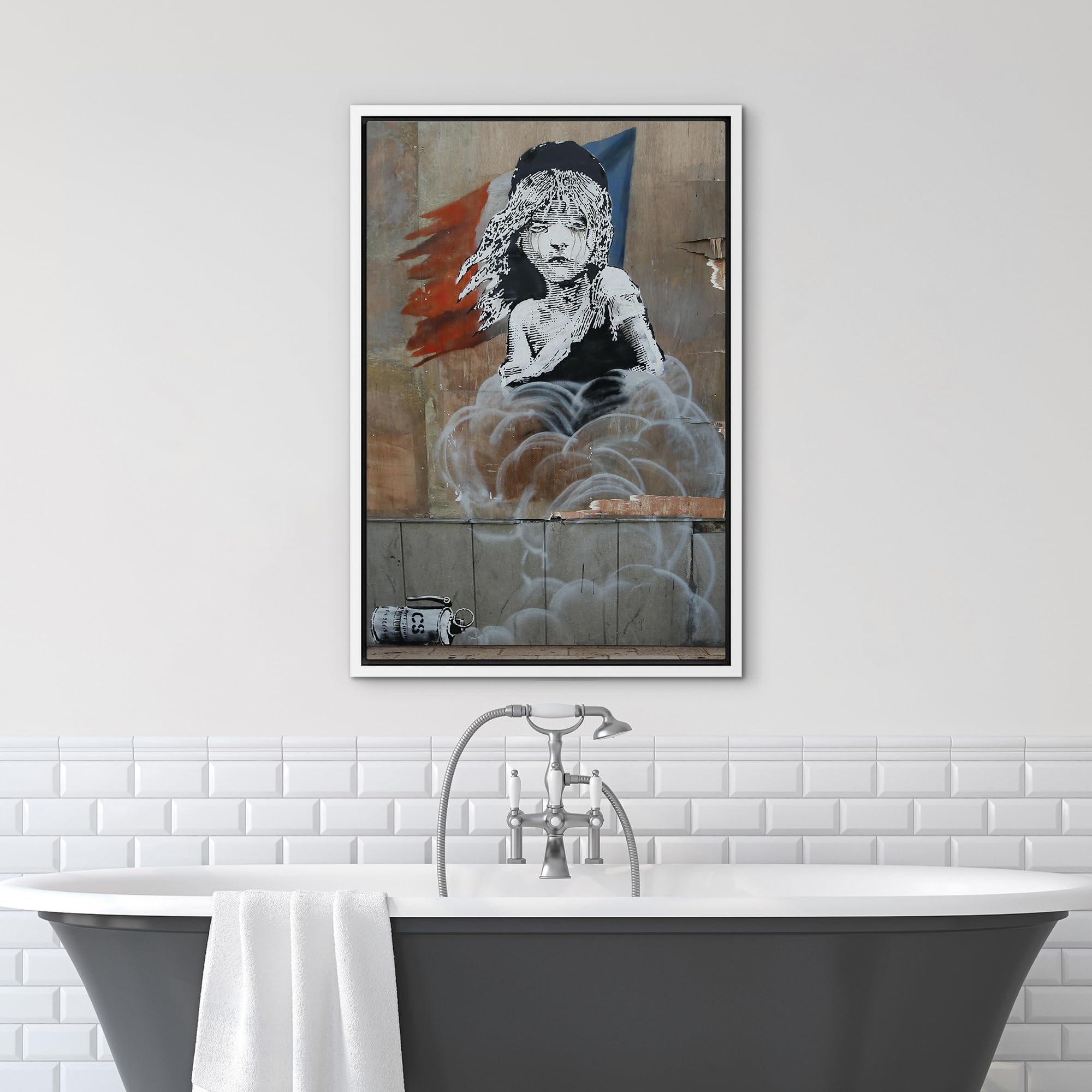 Amazon.com: wall26 Framed Canvas Print Wall Art Banksy Les