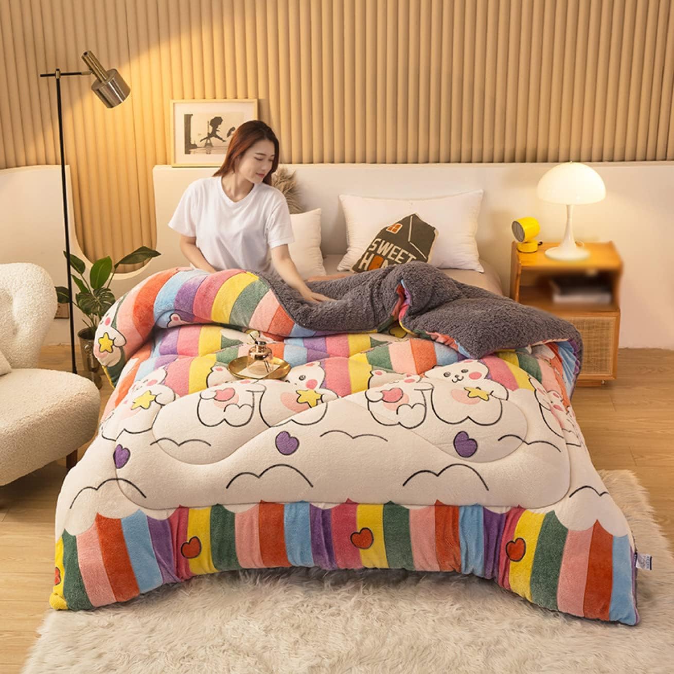 希少レア シナモロール 天使 ブランケット 毛布 大判 平成レトロ お