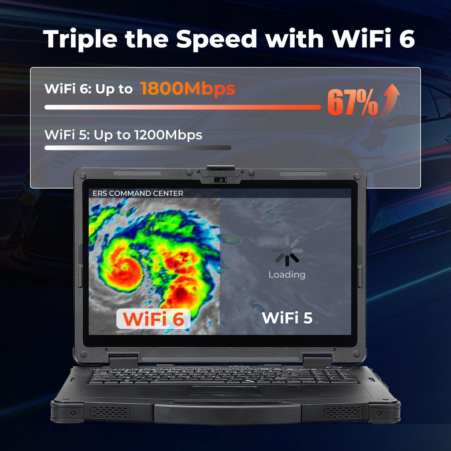 MUNBYN Rugged Laptop IRX16, 15.6" Windows 11 Pro, Intel i5-1235U, 16GB DDR5+512GB Replaceable SSD, Wi-Fi 6, 1000 Nits Sunlight Readable, IP65 Waterproof Laptop, Rugged Computer, 2Y Protection(New)