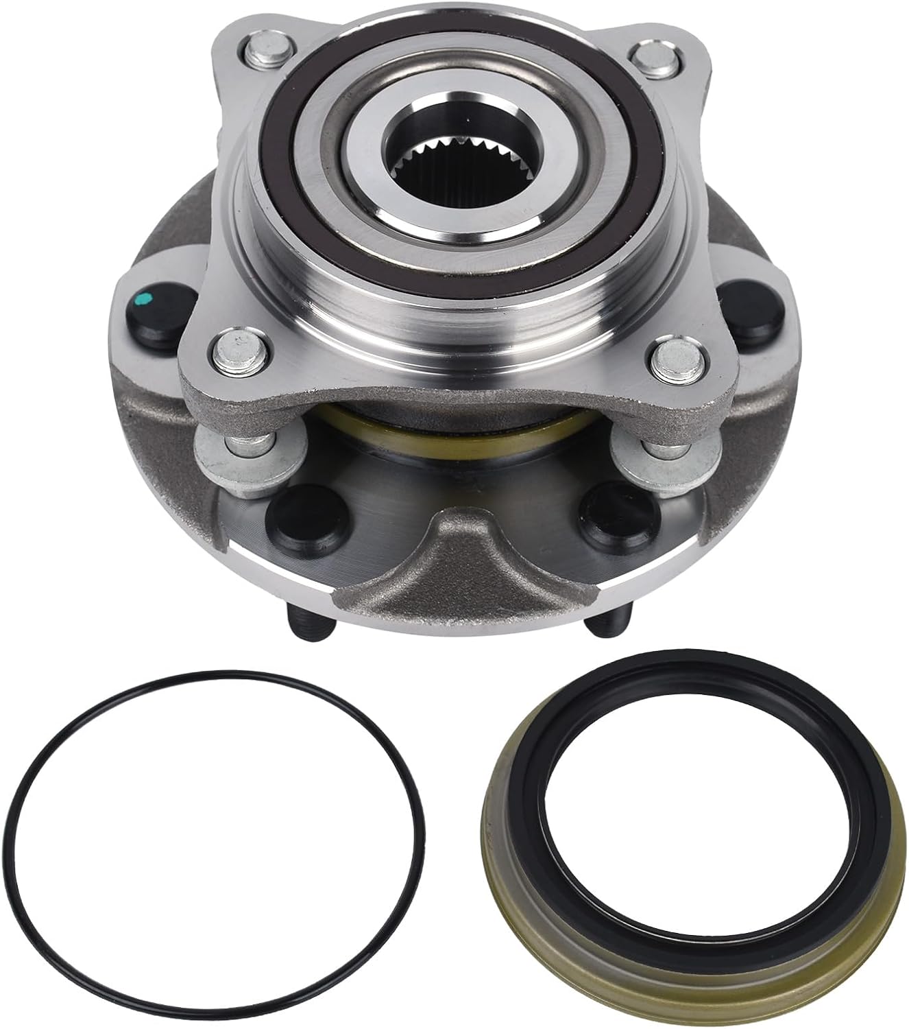 KUSATEC 950-001 Front Wheel Bearing and Hub Assembly Compatible with 2003-2021 Lexus GX460 GX470 Toyota 4Runner FJ Cruiser Tacoma, 6 Lug Bolts w/ABS